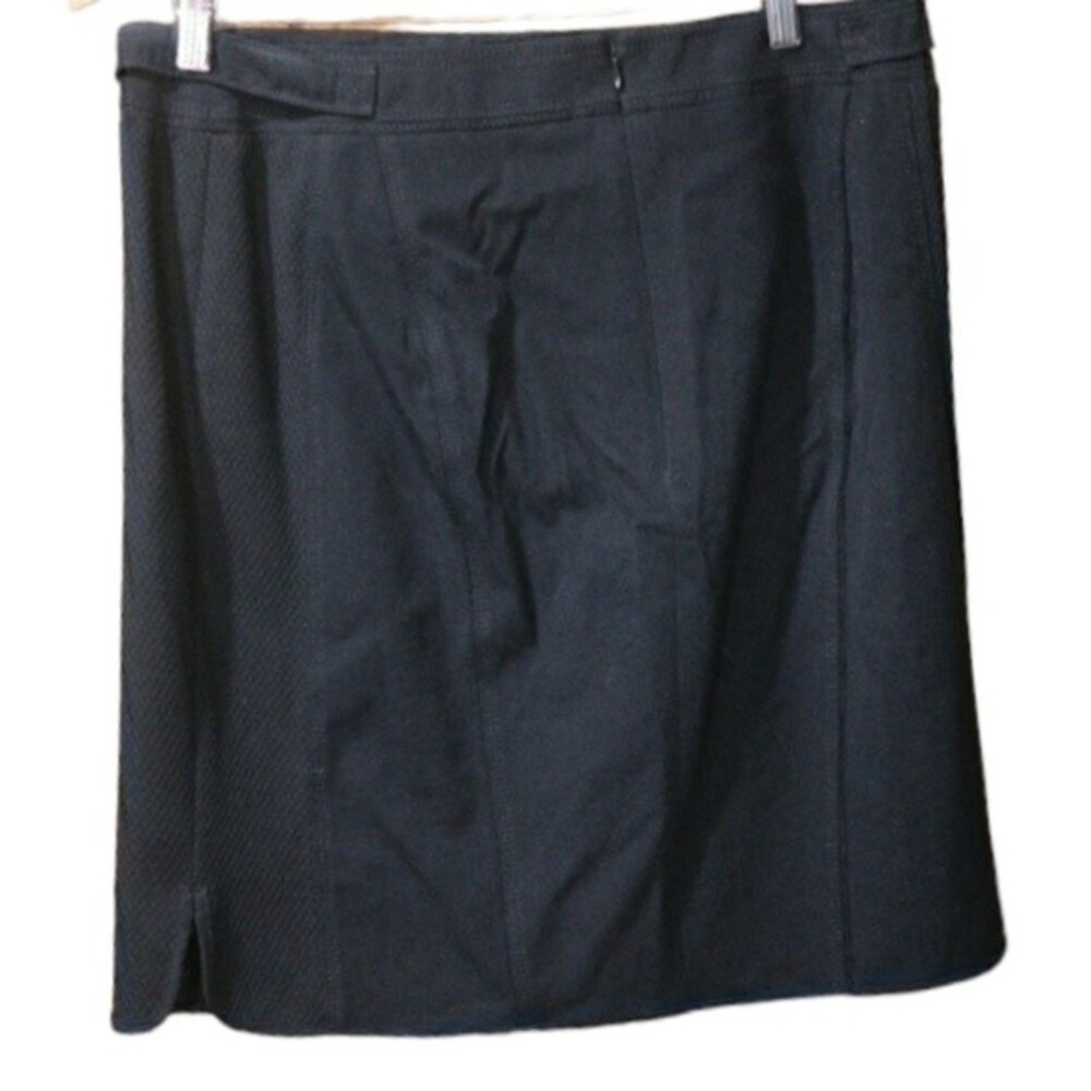 White House Black Market Black Mini Skirt Textured Mesh 12